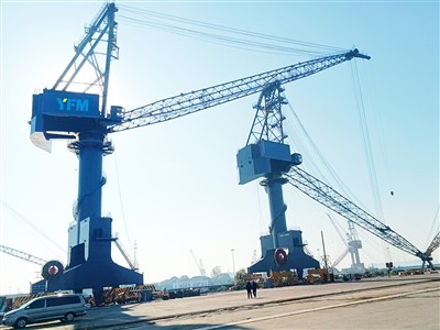Kaks ühikut 80-tonnist 80-meetrist mobiilset portaalkonsoolkraanat (YFMMPC808...
