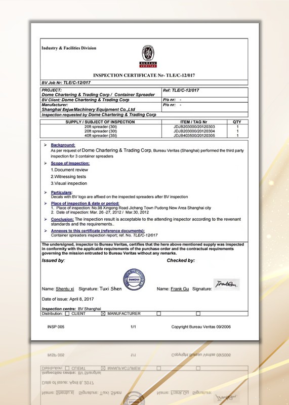 BV for Lifting Beam BV for Lifting Beam