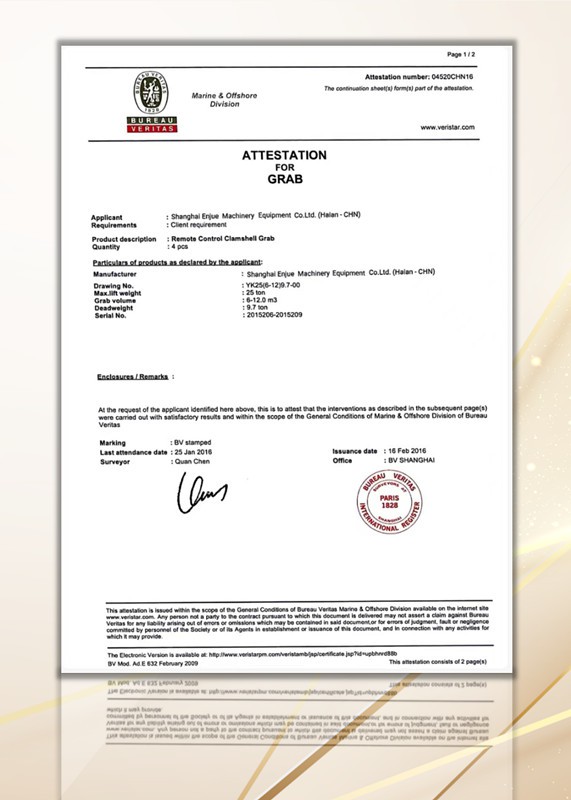 BV for Grab Bucket BV for Grab Bucket